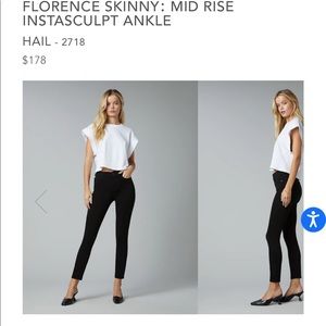 DL1961 Florence black stripe high rise denim jeans size 24 or 23